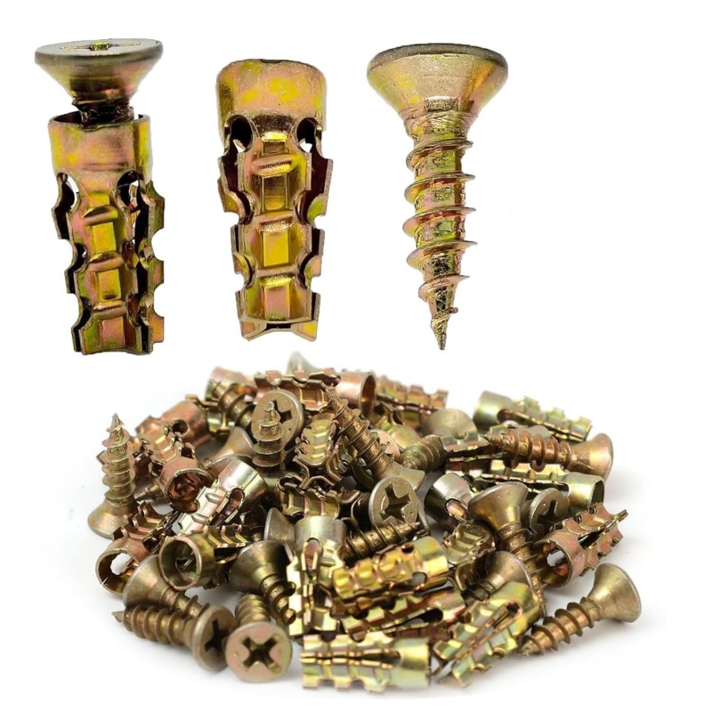 Drywall Anchor Screw - 50/100PC Stone Expansion Screw Self Tapping