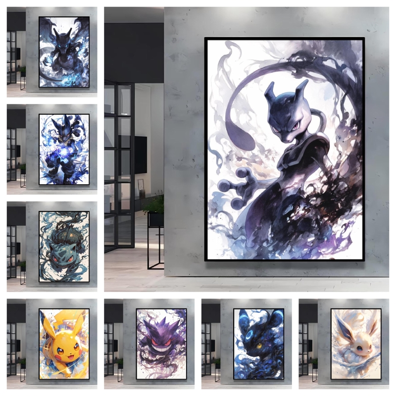 Home Improvement Kids - Classic Pokemon HD Canvas Painting Anime