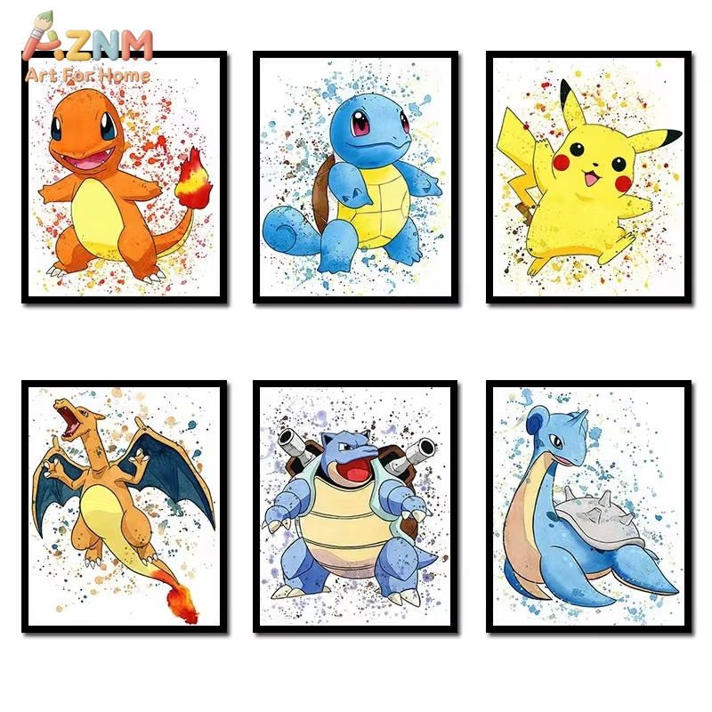 Home Improvement Kids - 1PC ，Anime Pokemon Canvas Painting Bulbasaur