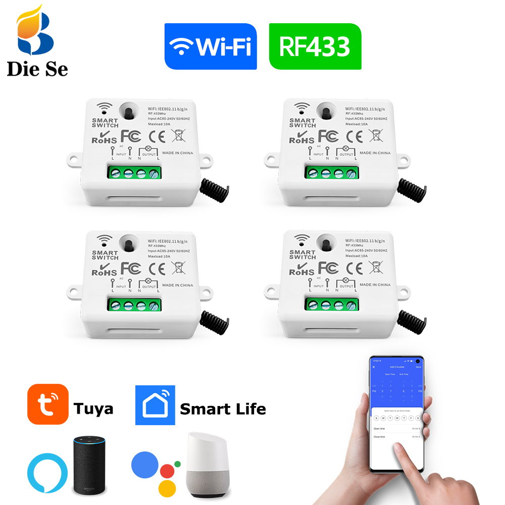 Tuya WiFi Smart Light Switch 4 - App Home Improvement review and price
