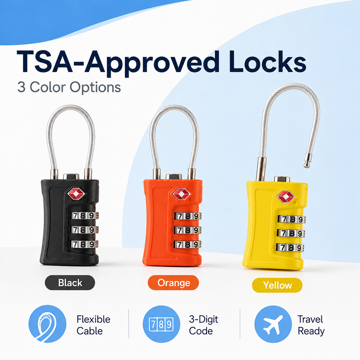 TSA Approved Luggage Lock 3 Di - Home Improvement And Hardware review and price