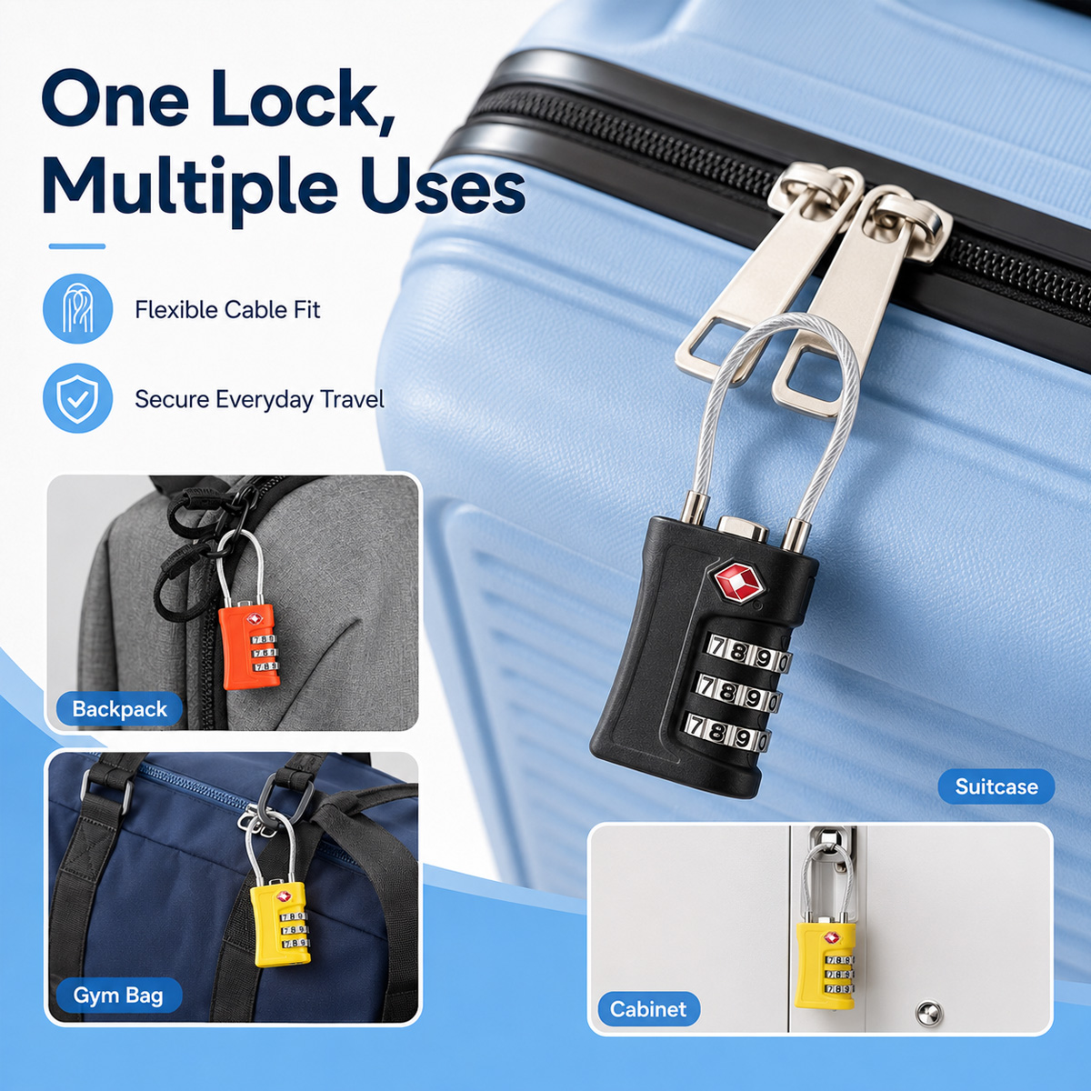 TSA Approved Luggage Lock 3 Di - Home Improvement And Hardware review and price
