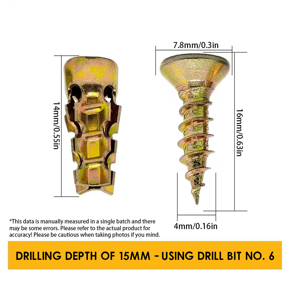 6*14mm Door Hinge Thread Repai - Drywall Anchor Screw review and price