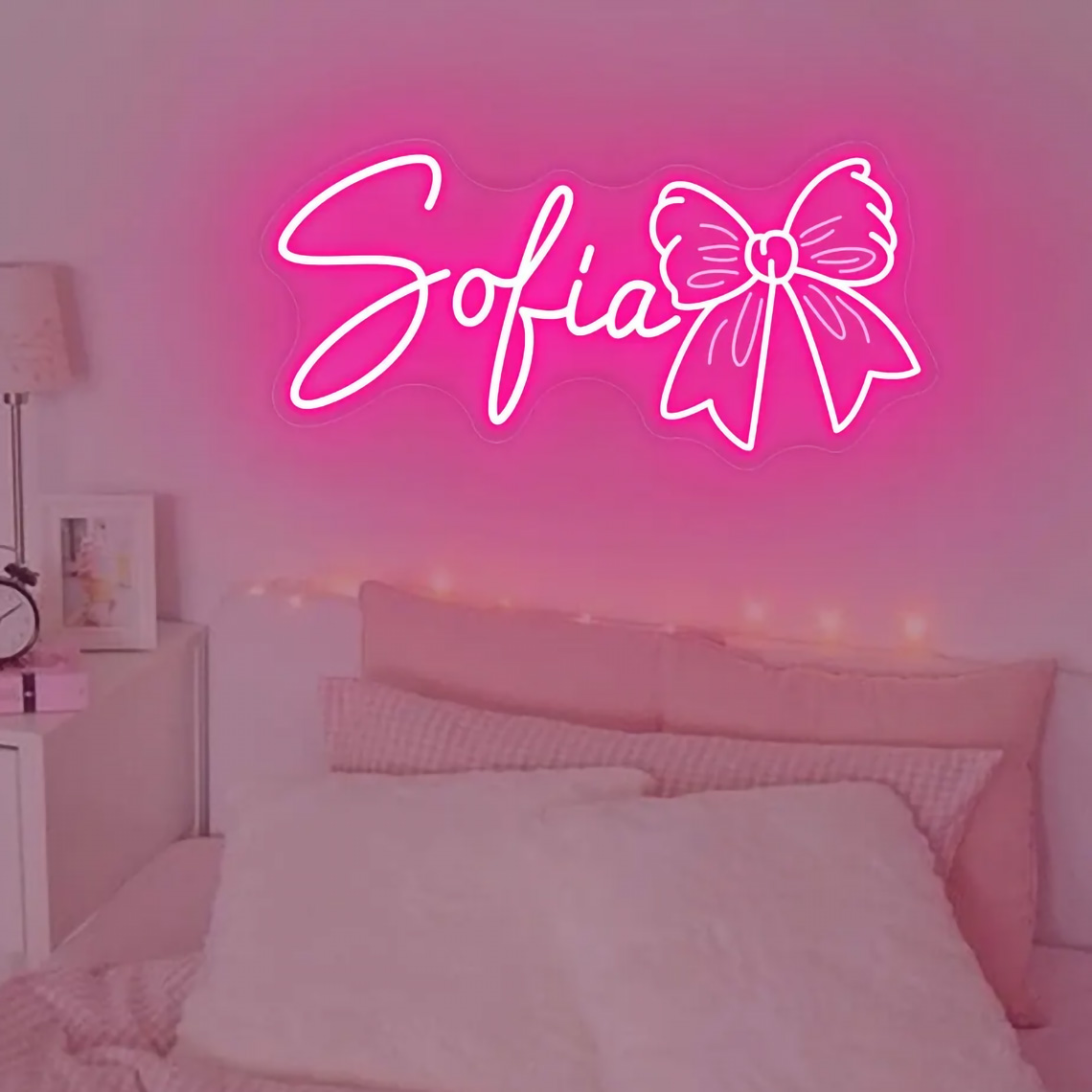 Custom Bow Name Neon Sign for  - Home Improvement Kids review and price