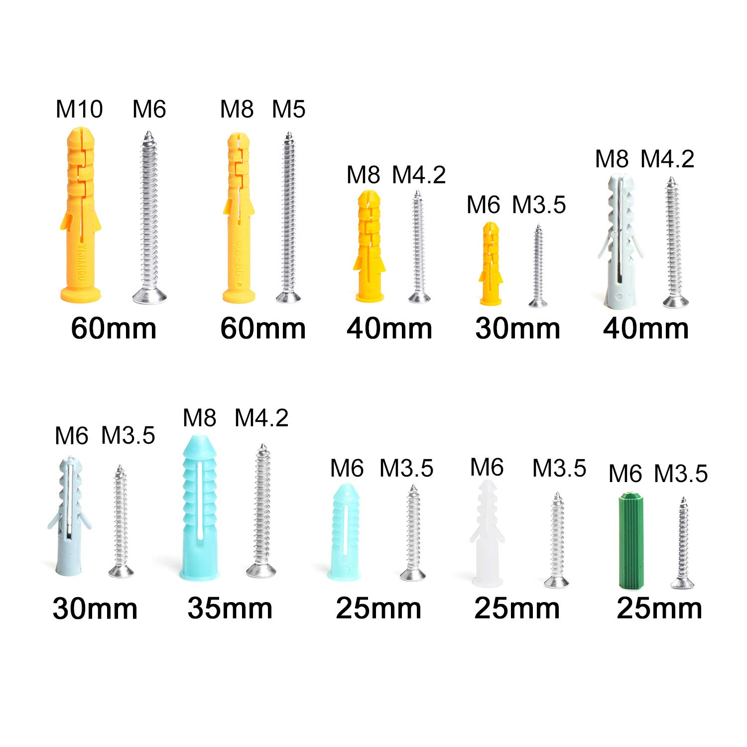 482pcs/set Plastic Expansion D - Drywall Anchor Screw review and price