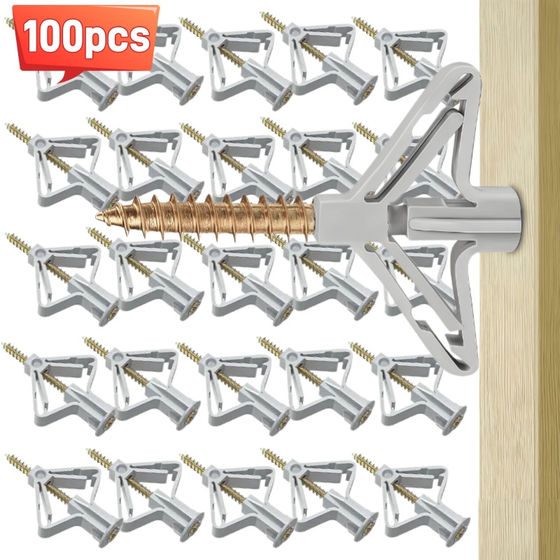 100PCS Plasterboard Expansion  - Drywall Anchor Screw review and price