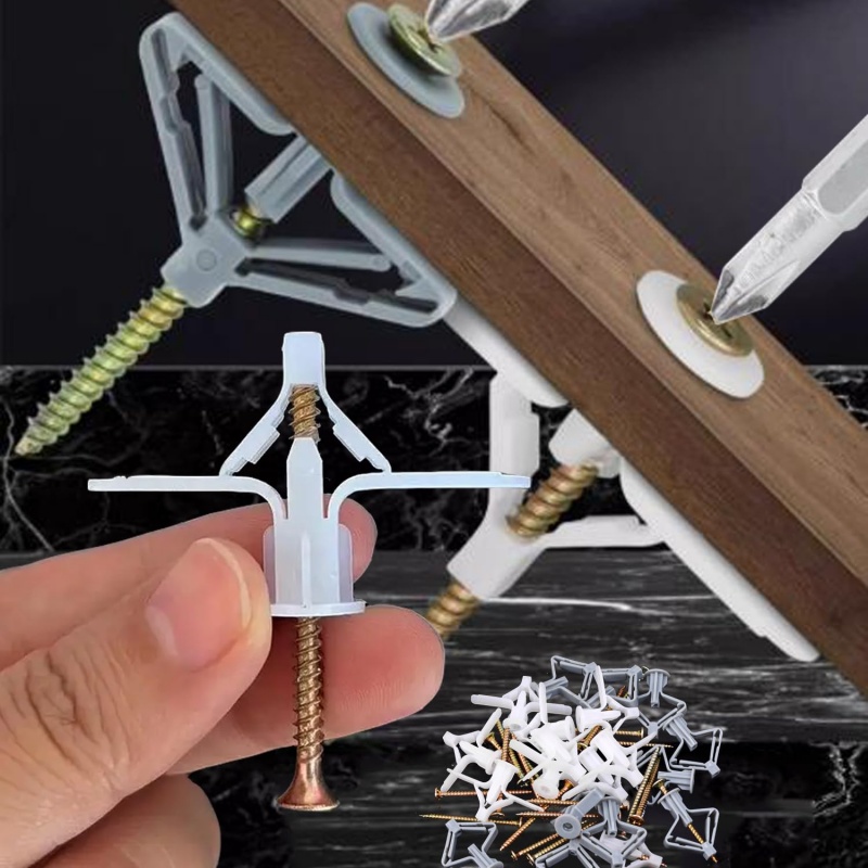 100PCS Plasterboard Expansion  - Drywall Anchor Screw review and price